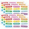 Magnetic Die-Cut Timesavers & Labels, Months of the Year, White Polka Dots On Assorted Colors, 12 Per Pack, 6 Packs